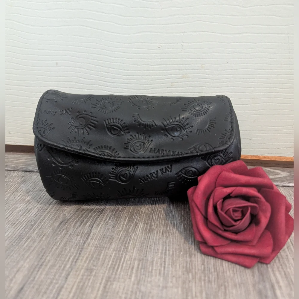 Mary Kay Black Eye-Patterned Cosmetic Bag
